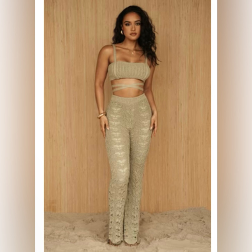 Jluxlabel moss island crochet pants size xs - Picture 5 of 5